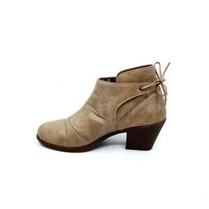 Beige Ankle Leather Boots 